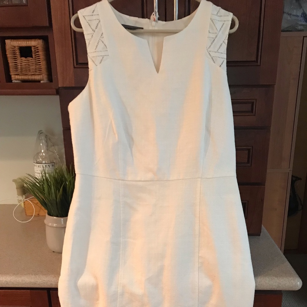 New Ivory Covington Front V Neck Lined Dress 12